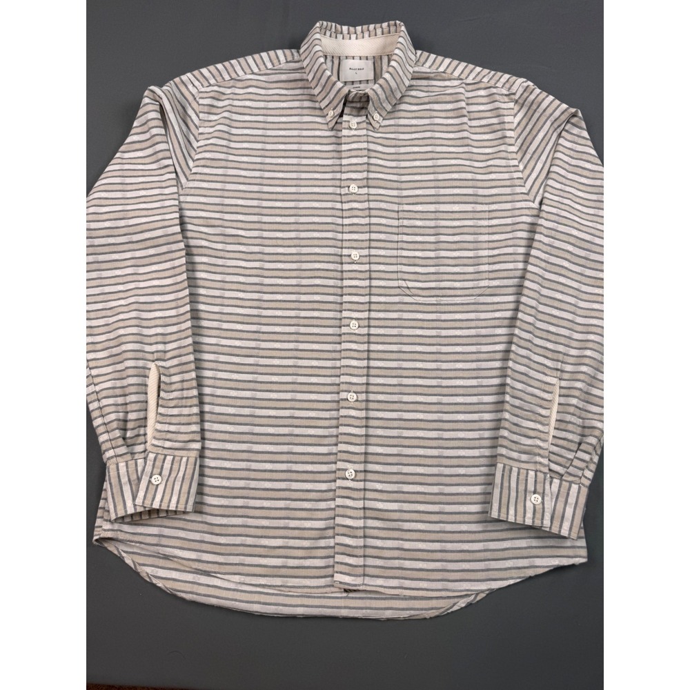 Billy Reid Mens Standard Fit Striped Button‎ Down Shirt Cotton Portugal Large